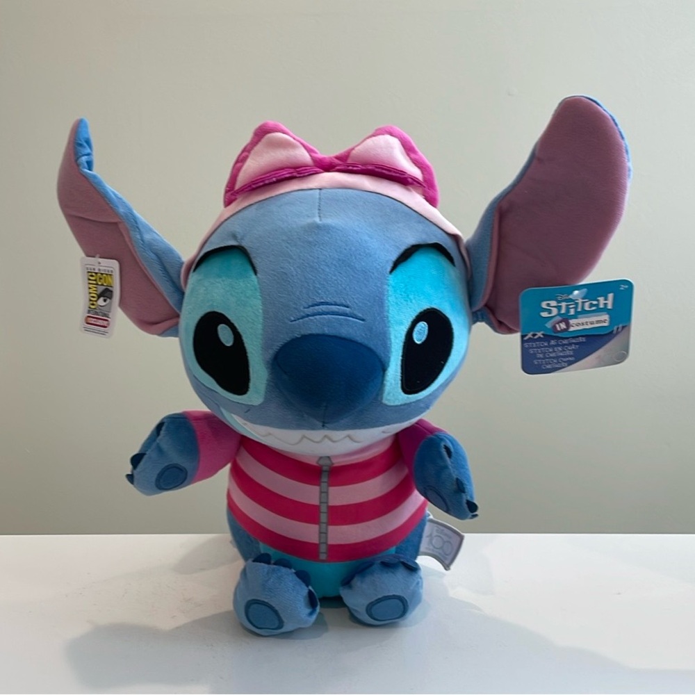 New 15” Disney Stitch in Cheshire Cat Costume Plush - Alice in Wonderland